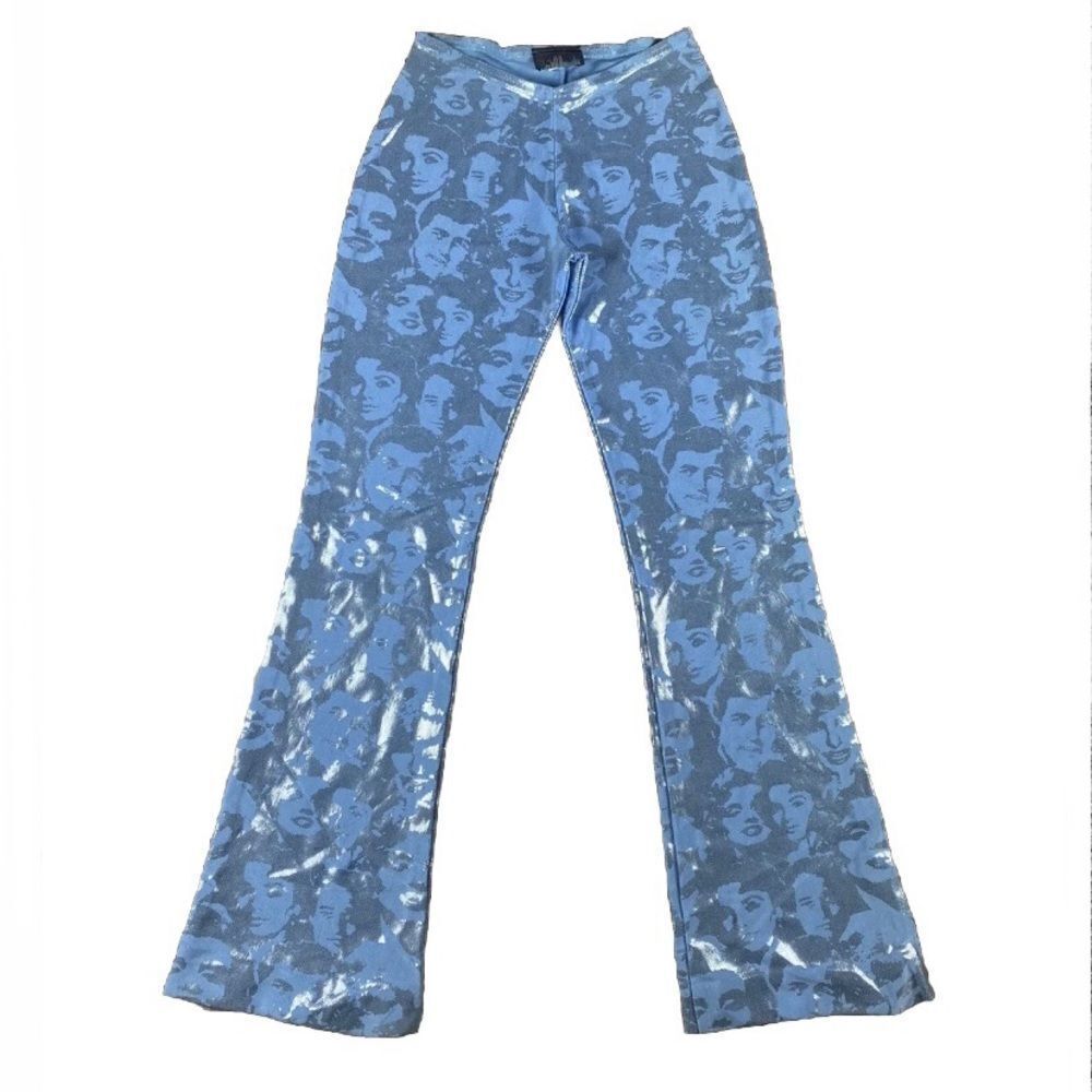 Sentimental Bell Bottom Pants With Metallic Kennedy Brothers And Marilyn Monroe